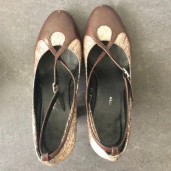 Dries Van Noten Brown and Silver Stacked Heels - Picture 2 of 8